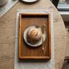Smooth Surface Serving Tray Wood Fruit Platter Simple Snack Tray  For Coffee Snacks