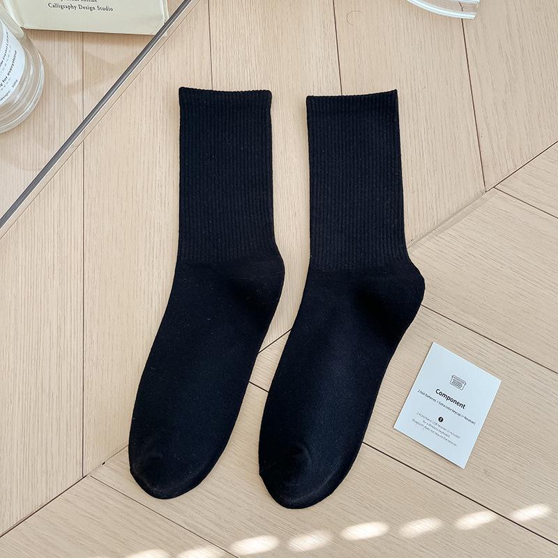 Bunte Damen Baumwoll Kniehohe Tanzsocken: Macaron Bonbonfarbe, Wadenlang, Japanischer Stil