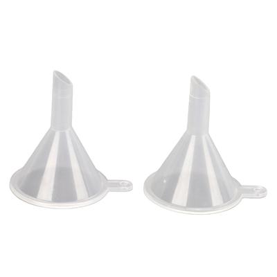 2pcs Plastic Mini Funnel Transparent Portable Multi Purpose for Perfumes Liquid Powder Essential