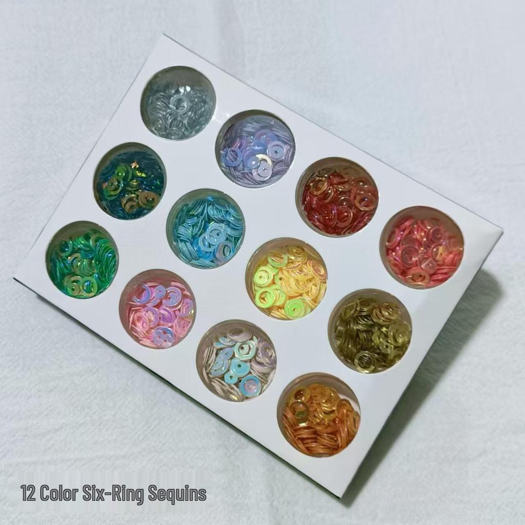 12-Color Crystal Nail Powder Glitter Set