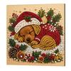 Christmas DIY Pearl Bead Art Painting Kit 20x20cm with Wooden Stretcher Frame Self-Adhesive Craft Set