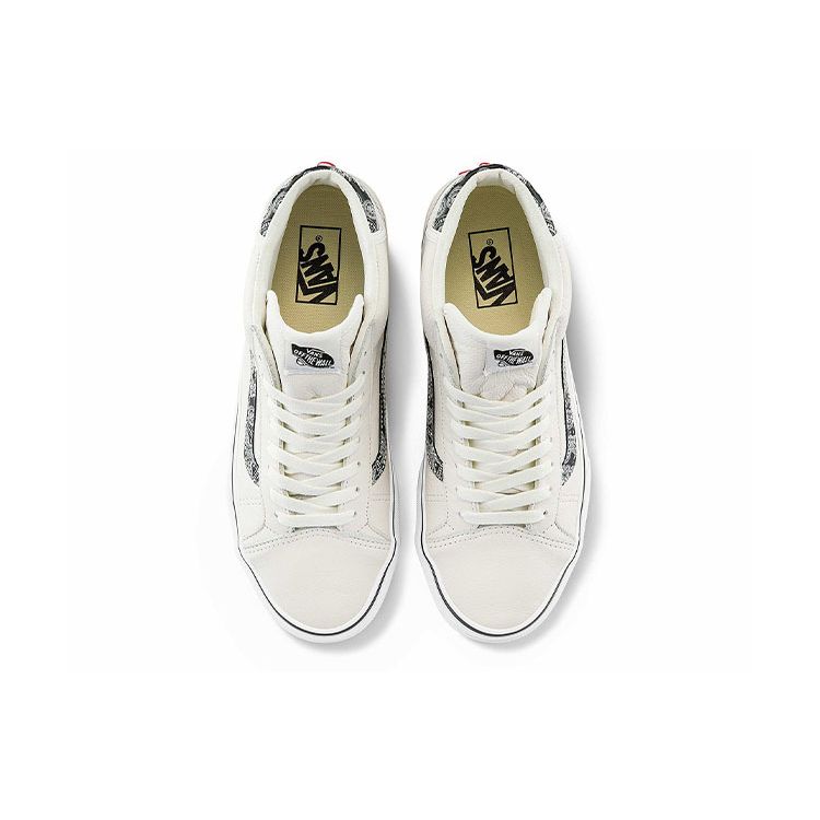 Vans Mid Skool 37 Sport Paisley - White Black Unisex Sneakers Black-Paisley VN0A3TKF914