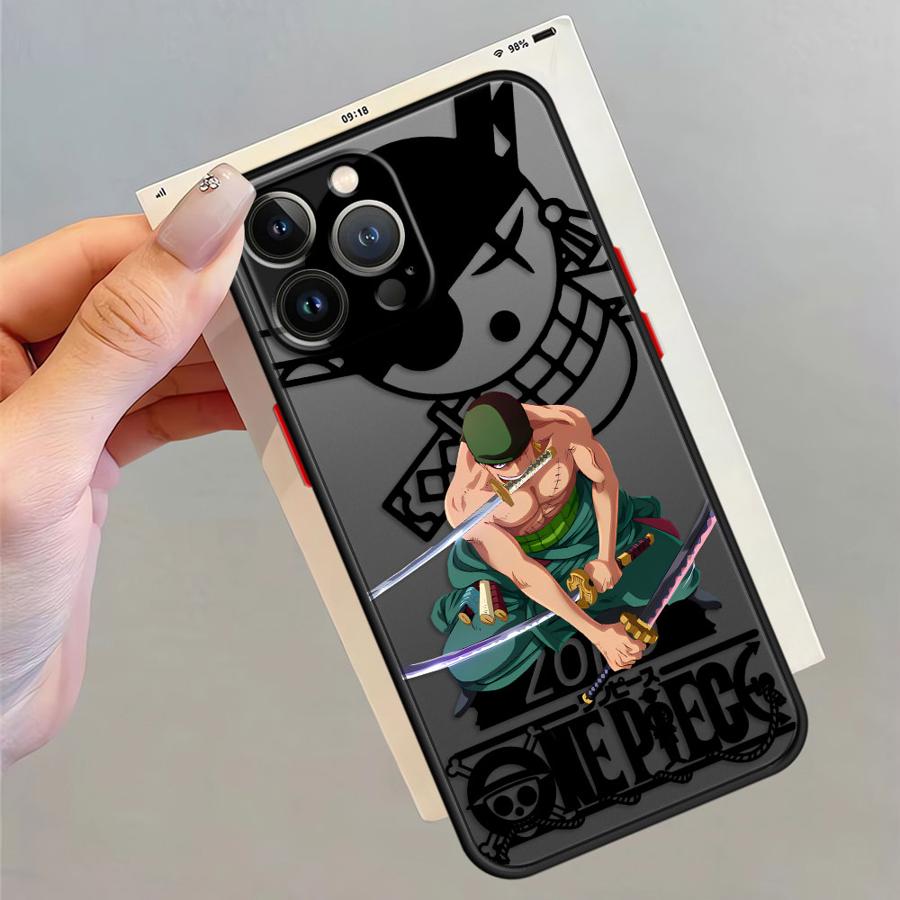 One Piece Zoro Luffy Phone Case for iPhone XR XS X 14 15 Pro Max 6s 11 Pro Max 16 Pro 13 Pro 16e 7 8 SE SE 12 Mini TPU Cover