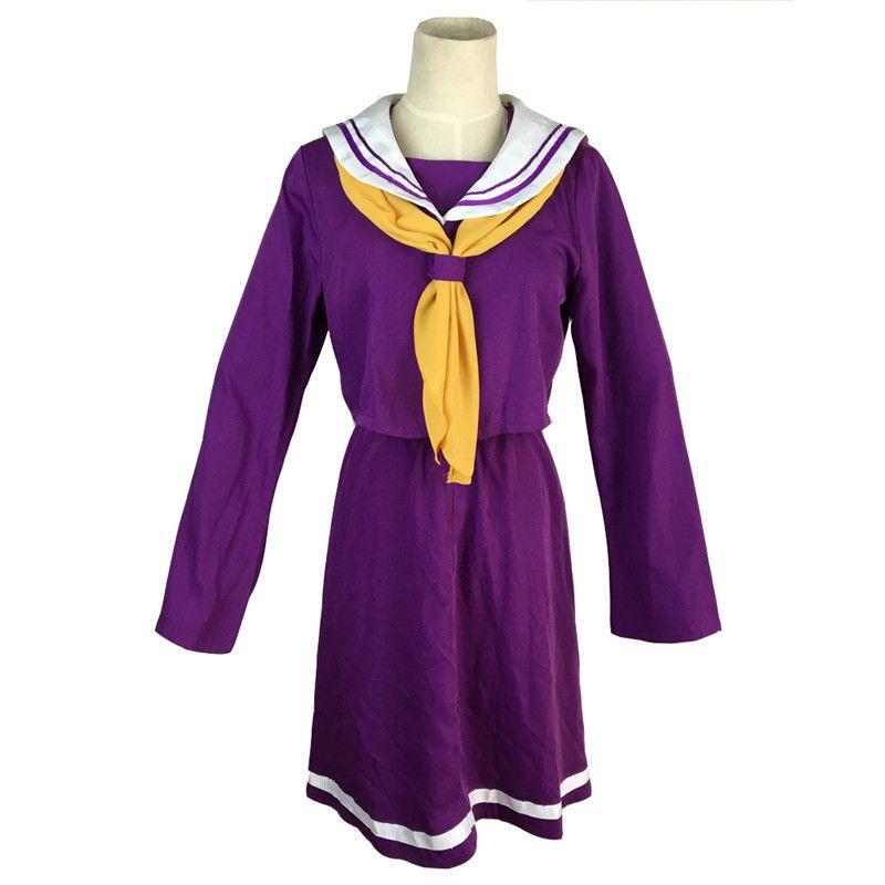 Breathable No Game No Life Shiro Cosplay Dress Shirt Tie Set With Perfect Stitches