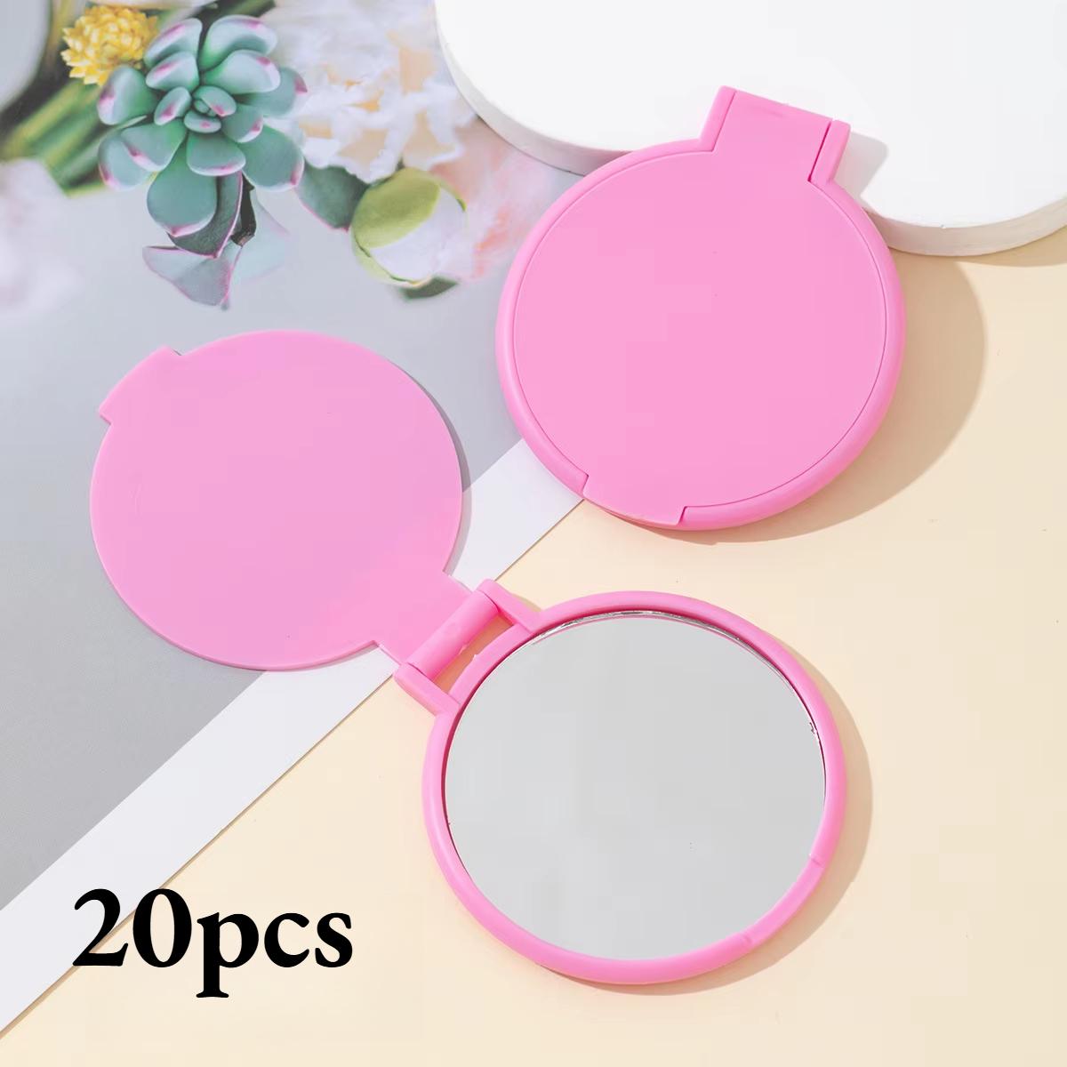 

20/50pcs Decorative Mini Folding Mirrors - Portable Round Glass Mirror, Lightweight Durable for Home Decor & Travel