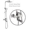 Bathroom High Pressure Rain Shower System 12" Large Shower Head Rainfall Mixer Stainless Steel Shower Set