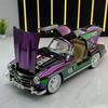 1:24 Mercedes-Benz 300SL Classic Car Electroplated Version Alloy Car Diecast Metal Model Trendy Display Ornament Kids Toys C403
