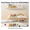 Wooden Shape Sorting Box Preschool Toy with Cards Educational