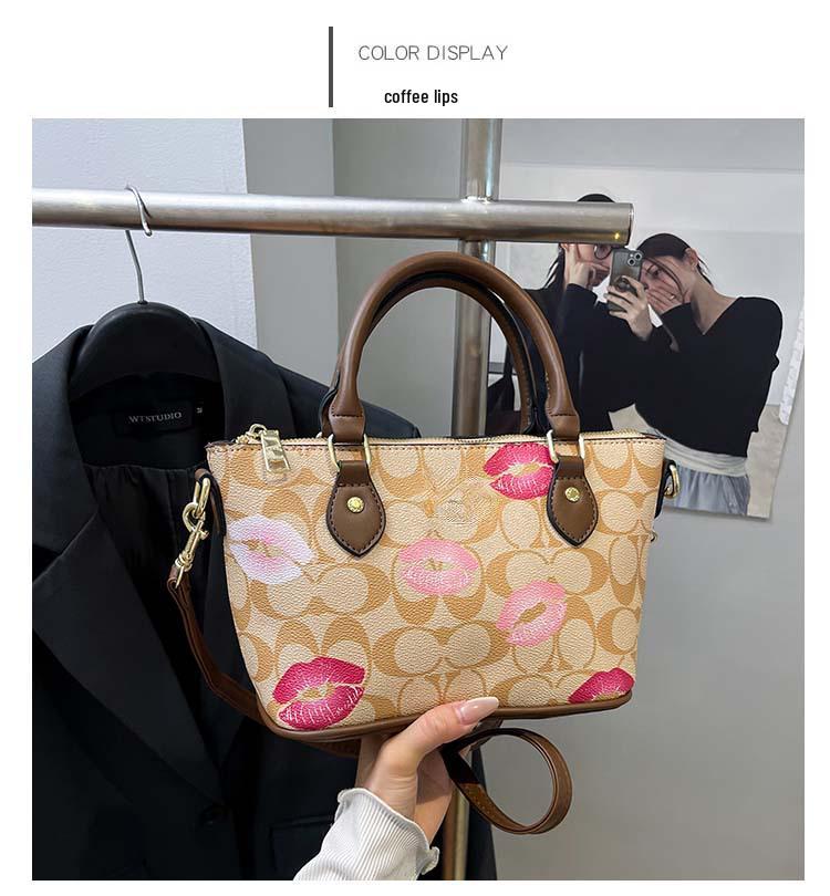 2025 Trendy Women's Crossbody & Shoulder Tote - Simple Print, PU Texture