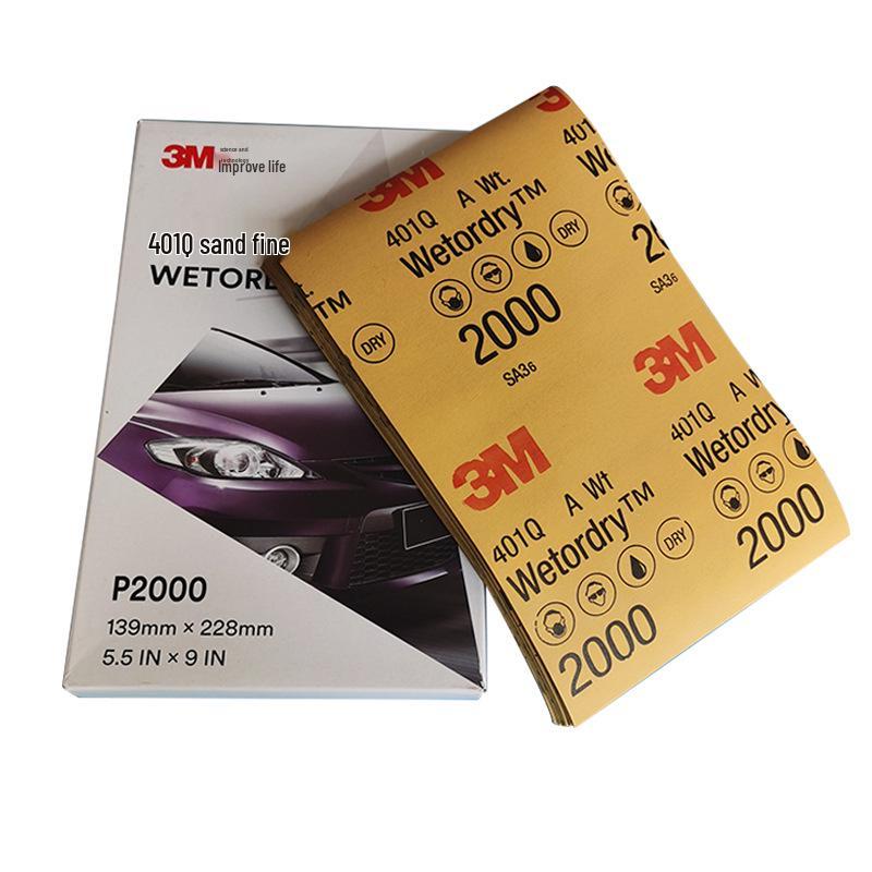 

Оригінальний вологий наждачний папір 3M 401Q, зернистість 1500# та 2000#, високоефективний для підфарбовування та фінішної обробки. 2000 Grit