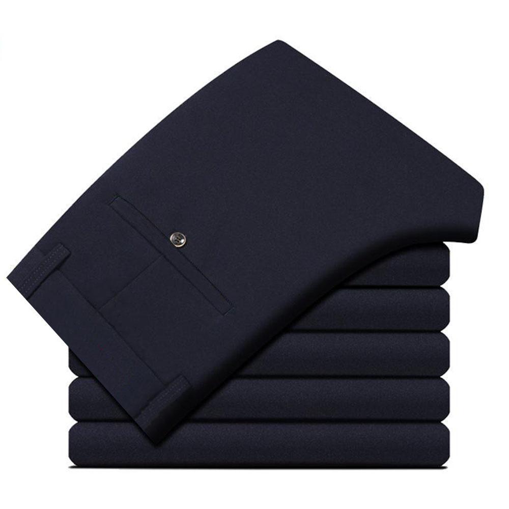 

Мужские брюки для делового костюма, летние, осенние, повседневные, длинные брюки, мужские эластичные, прямые, строгие, дышащие, легкие 40