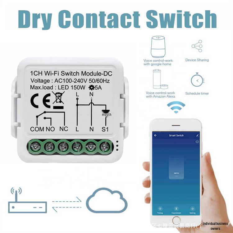 Zigbee Smart Graffiti WiFi Dry Contact Switch with APP Remote Control