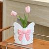 Schmetterling Vinyl Blumenvase Modernes Schleifenknoten Blumenhalter Behälter Heim Büro Tisch Mittelstück Dekorative Blumenvase