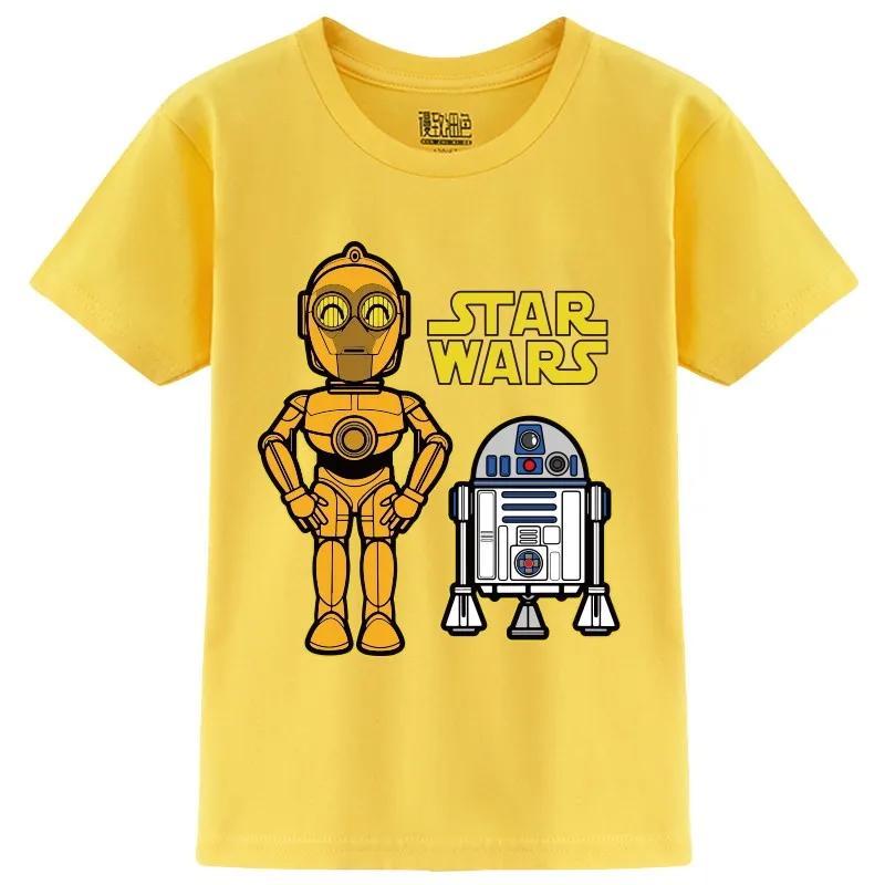 Cotton Breathable Childrens Tshirt Trendy and Cool Star Wars Full Character Printed Parentchild Short Sleeved 2026 New Item