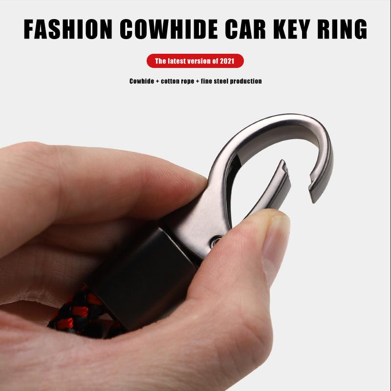 Zinc Alloy Braided Rope Keyring Key Chain Ring Car Logo Keychain For Volvo ES90 EC40 EX40 EM90 XC90 V90 V60 XC60 V40 S80 S60 S90