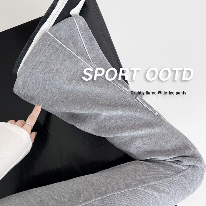 Women's Slimming High-Waist Fleece Lined Micro Flare Yoga Pants with Zipper - Autumn/Winter Trend