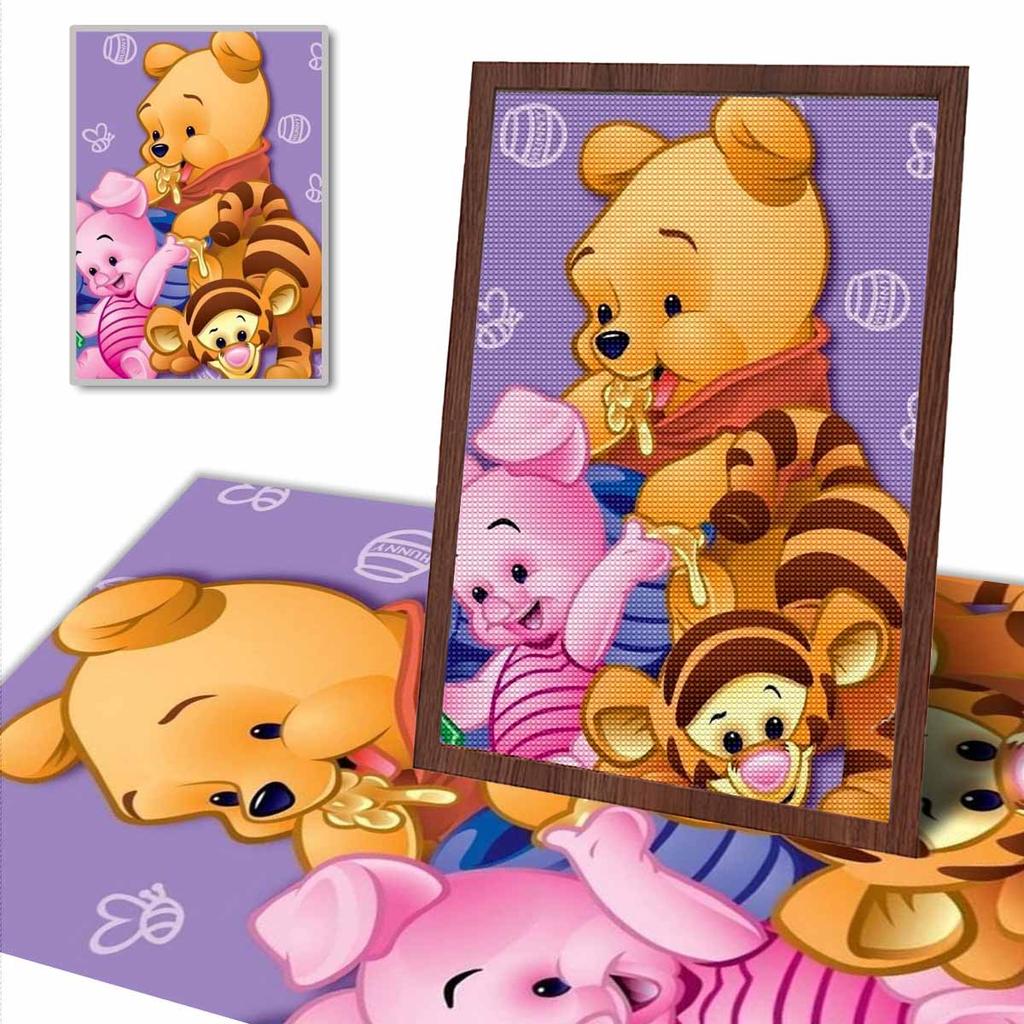 DIY Diamond Painting Winnie The Pooh Cross Stitch Kit Mosaic Art Diamond Painting Full Circle Diamond Home Decoration