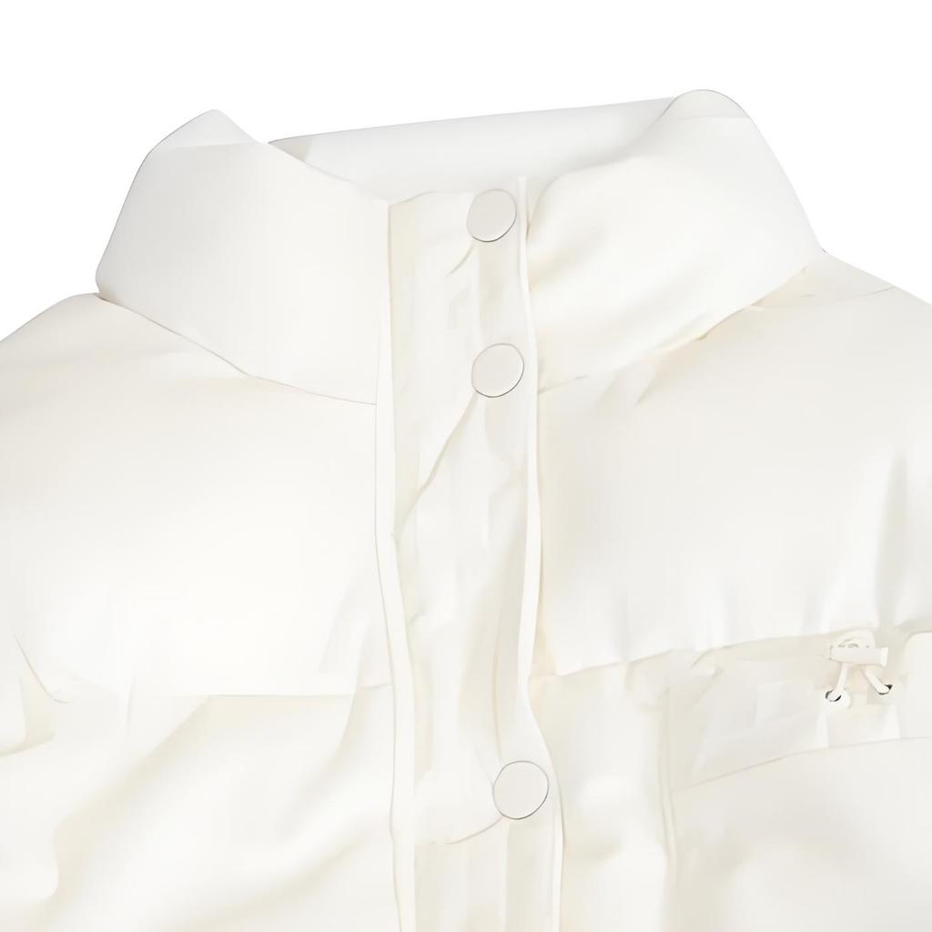 Vans Solid Color Zipper Loose Stand Collar Long Sleeve Jacket Men jackets Off-White VN000FC23KS