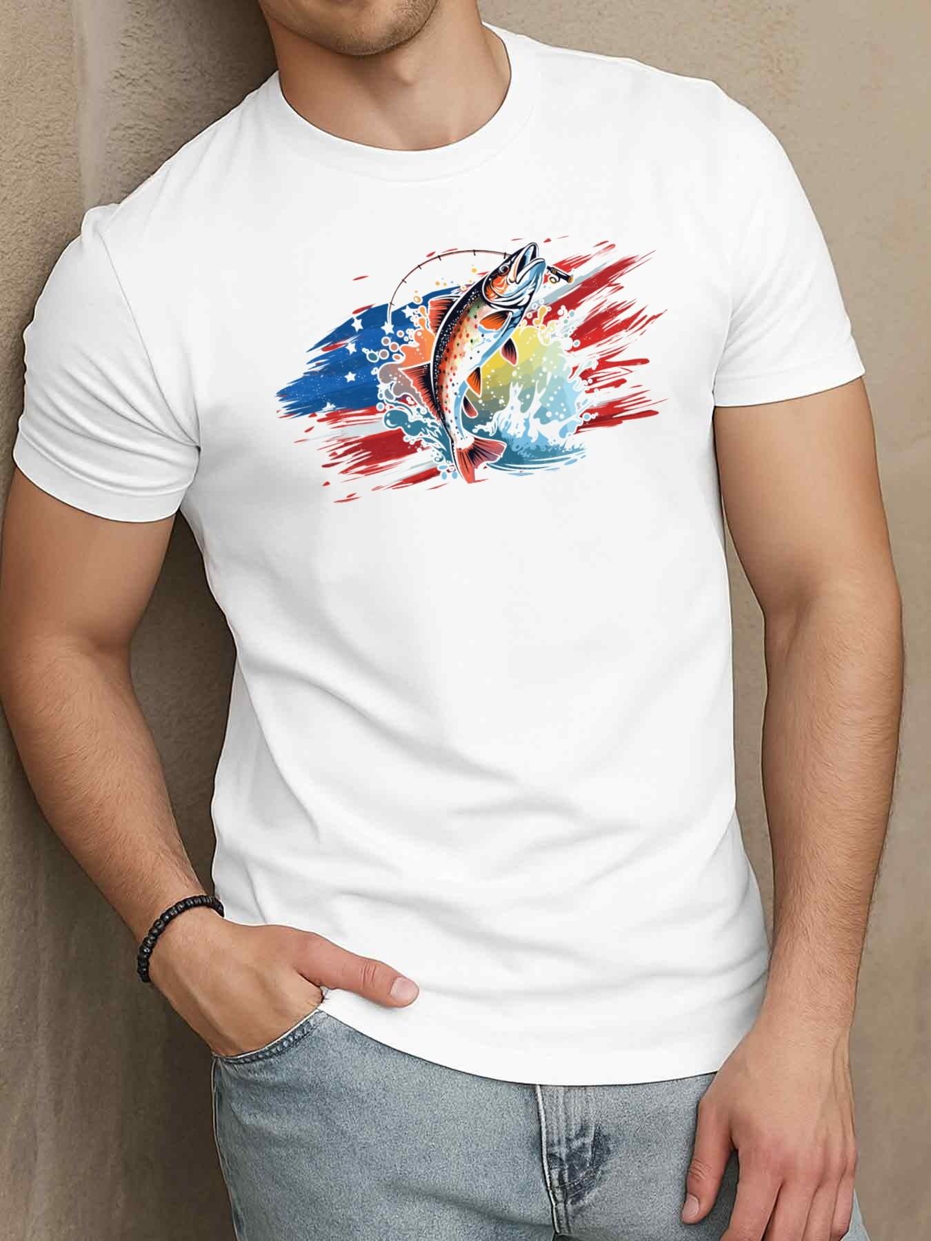 

Men s T-Shirt Y2K Fishing White 4XL