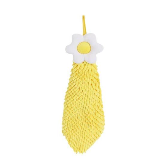 

Hand Towels with Hanging Loop Super Soft Quick-Dry Absorbent Hand Towels for Kitchen Bathroom Office Gym Multi-Use Decorative And Hygienic Cleaning жёлтый