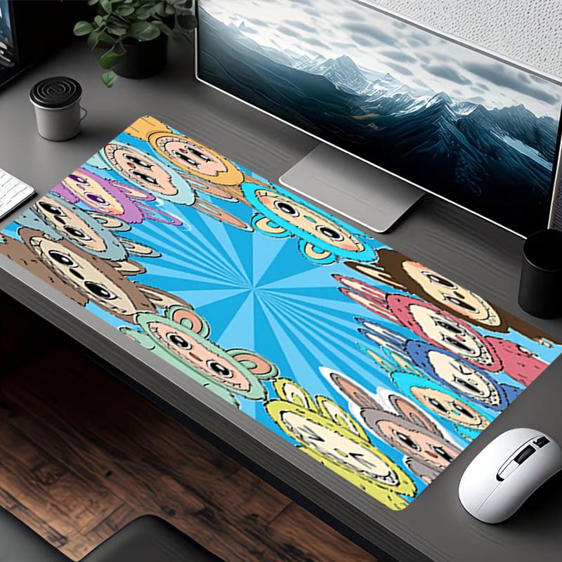 Labubu Print Mouse Pad, for Keyboard Pad Laptop PC Mat for Office Home Use, Desk Decor, Perfect Birthday Gift for Gamers