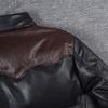 Thick Men Cowhide Leather Jacket Warm Genuine Cow Leather Duck Down Coat For -25~0 Degree Winter Clothing