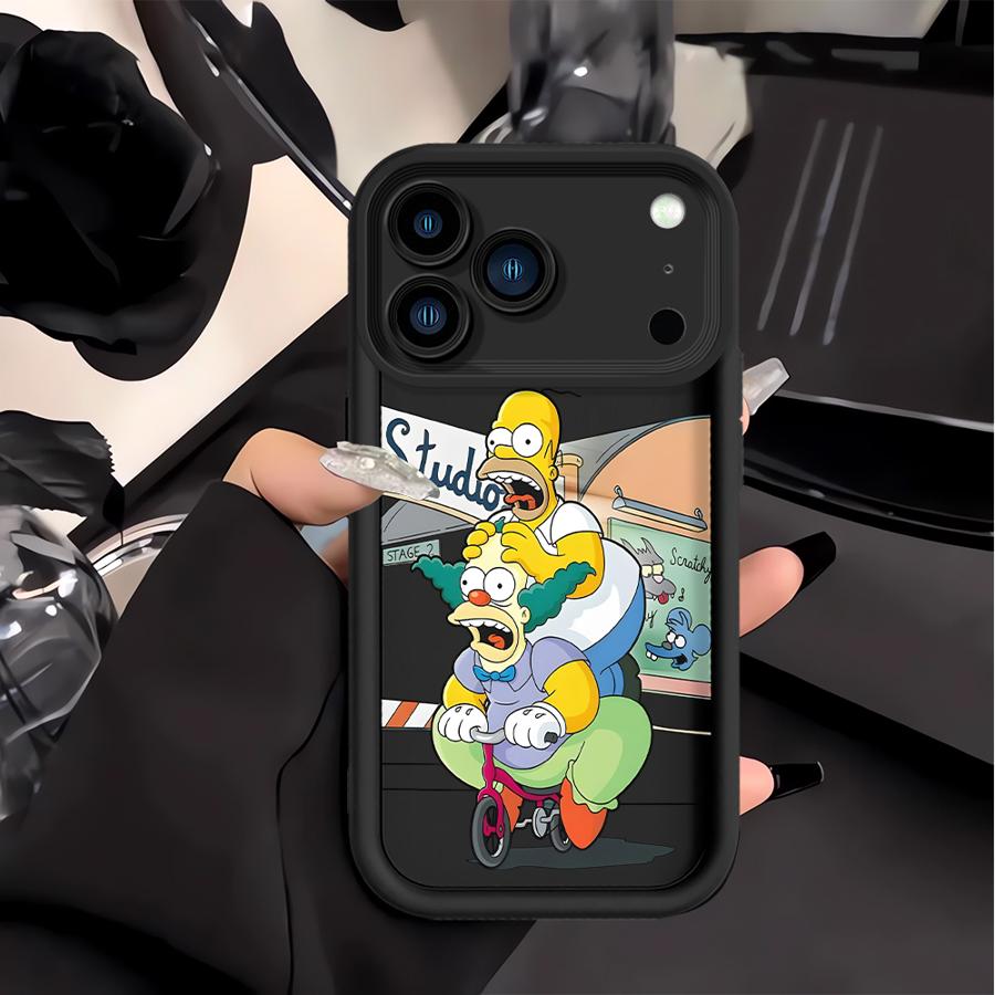 Phone Cover Case for Apple iPhone 17 Pro Max 16e 13 Mini 11 12 16 XR 14 Plus XS Air 15 The Simpsons Homer Bart