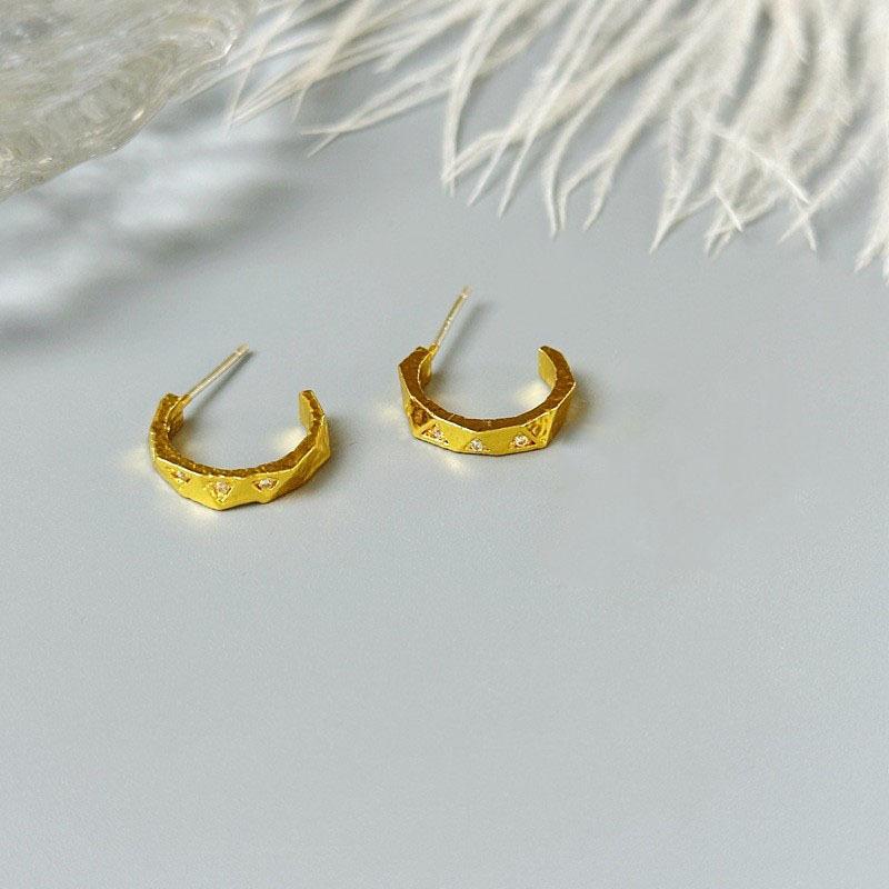 Trendy Fashion Gold Stud Earrings Simple Daily Versatile Earrings