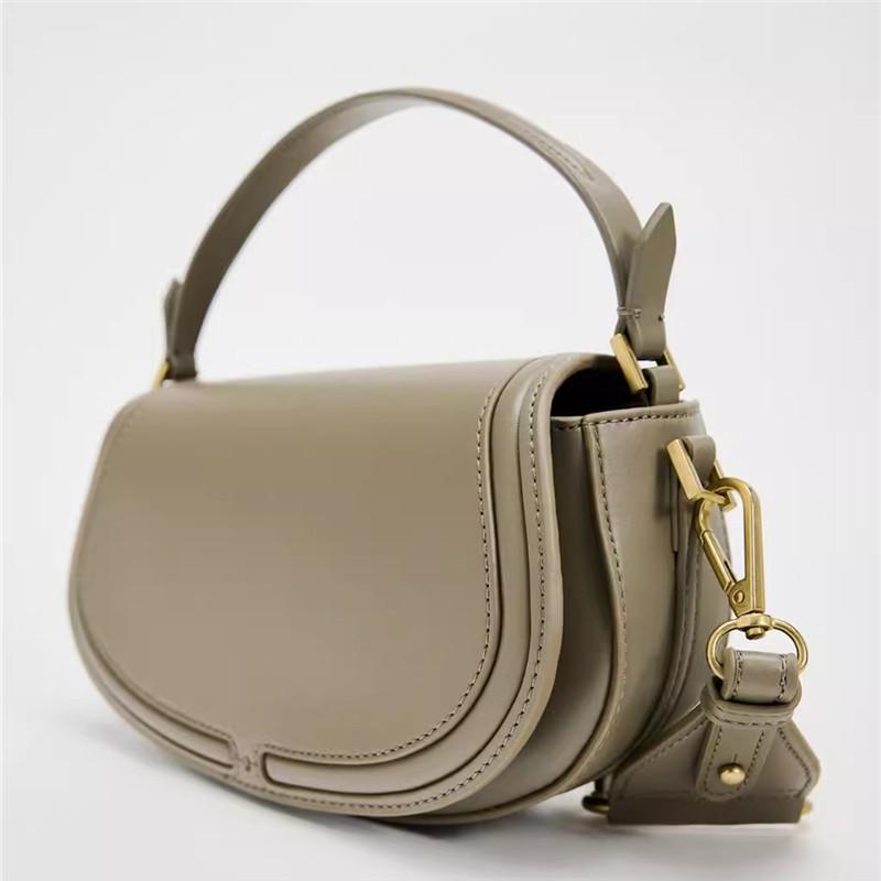 

Fashion Wide Strap Shoulder Bag Half Moon Saddle Bags for Women Handbags Designer Bag PU Leather Crossbody Bags Clutch Purse