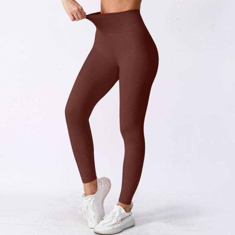 High Waist Seamless Yoga Pants Women High Elastic Threaded Tights Hip Lifting Quick Dry Breathable Fitness Cycling Perspiration Pants
