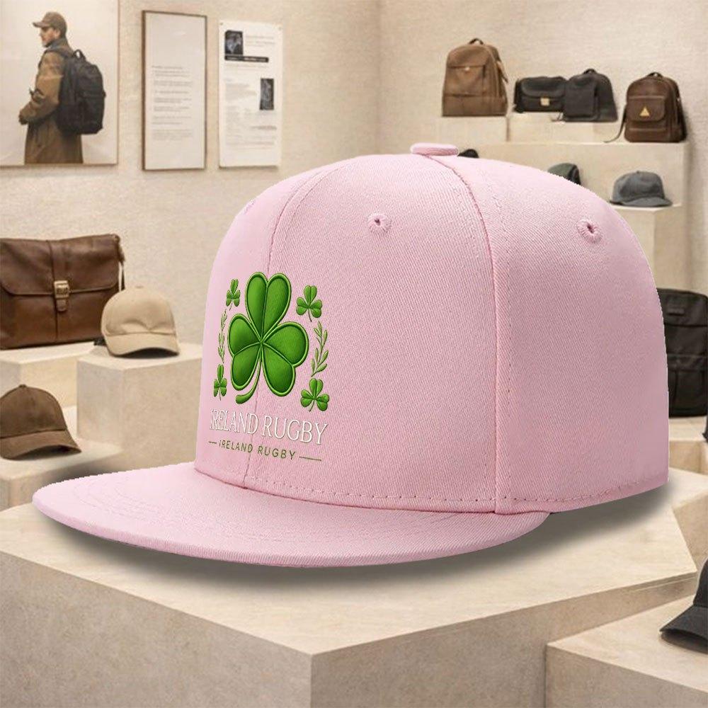 

Ireland Rugby Shamrock Flat Brim Hip Hop Baseball Cap Polyester Snapback Unisex Casual Street Style One Size