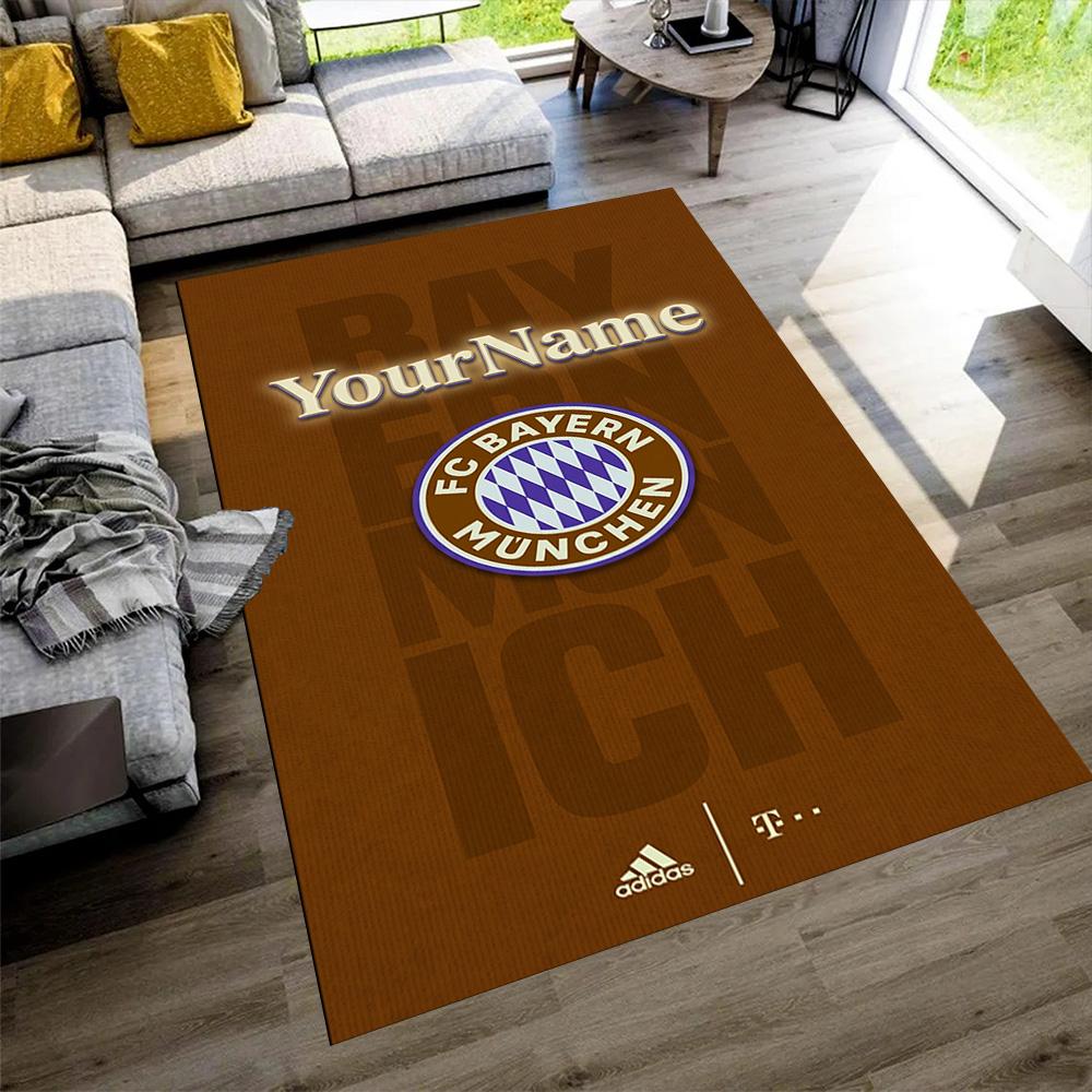 Bayern Munich Customize Text Area Rug Design for Kitchen Dormitory Bedrooms Outdoor Anti-slip Rug Decorate Offices