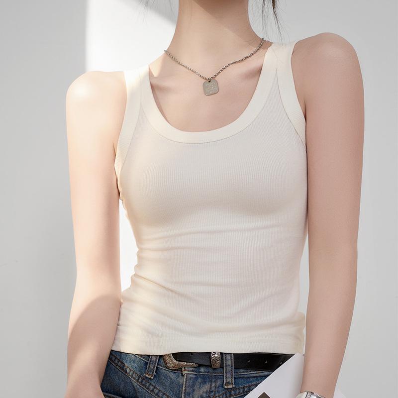 2025 Women's Slim Ice Silk Camisole Vest - Versatile for Layering, Inner, or Outer Wear, Elastic & Sleeveless