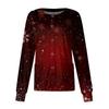 Dame fritidsjakke med langermet enkelt-breasted juletrykt beskyttelsesklær cardigan topp