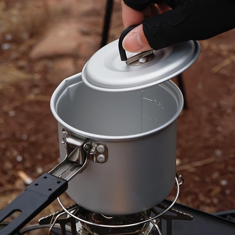 Portable Foldable Milk Pot Compact Outdoor Cookware Camping Hiking Lightweight Mini Saucepan