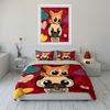 Cartoon Dog Print Set Gift Multiple Sizes Kid'S And Adults' Bedroom Exquisite 3Pc Bedding Set, Gift