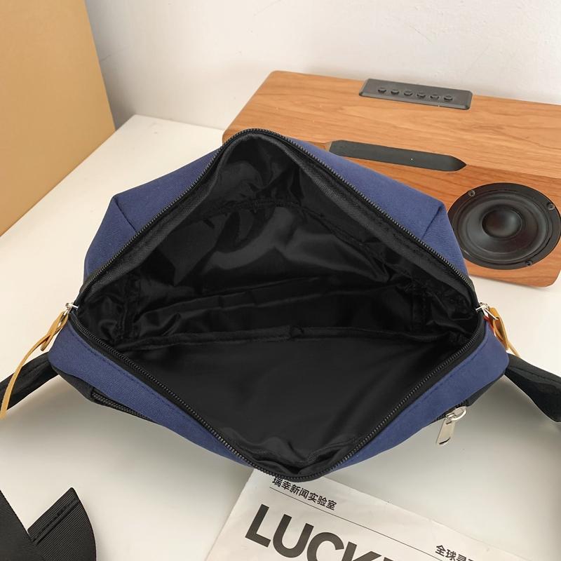 Kontrastowa kolorowa torba podróżna dla par. Torba na talię. Mała kwadratowa torba na ramię