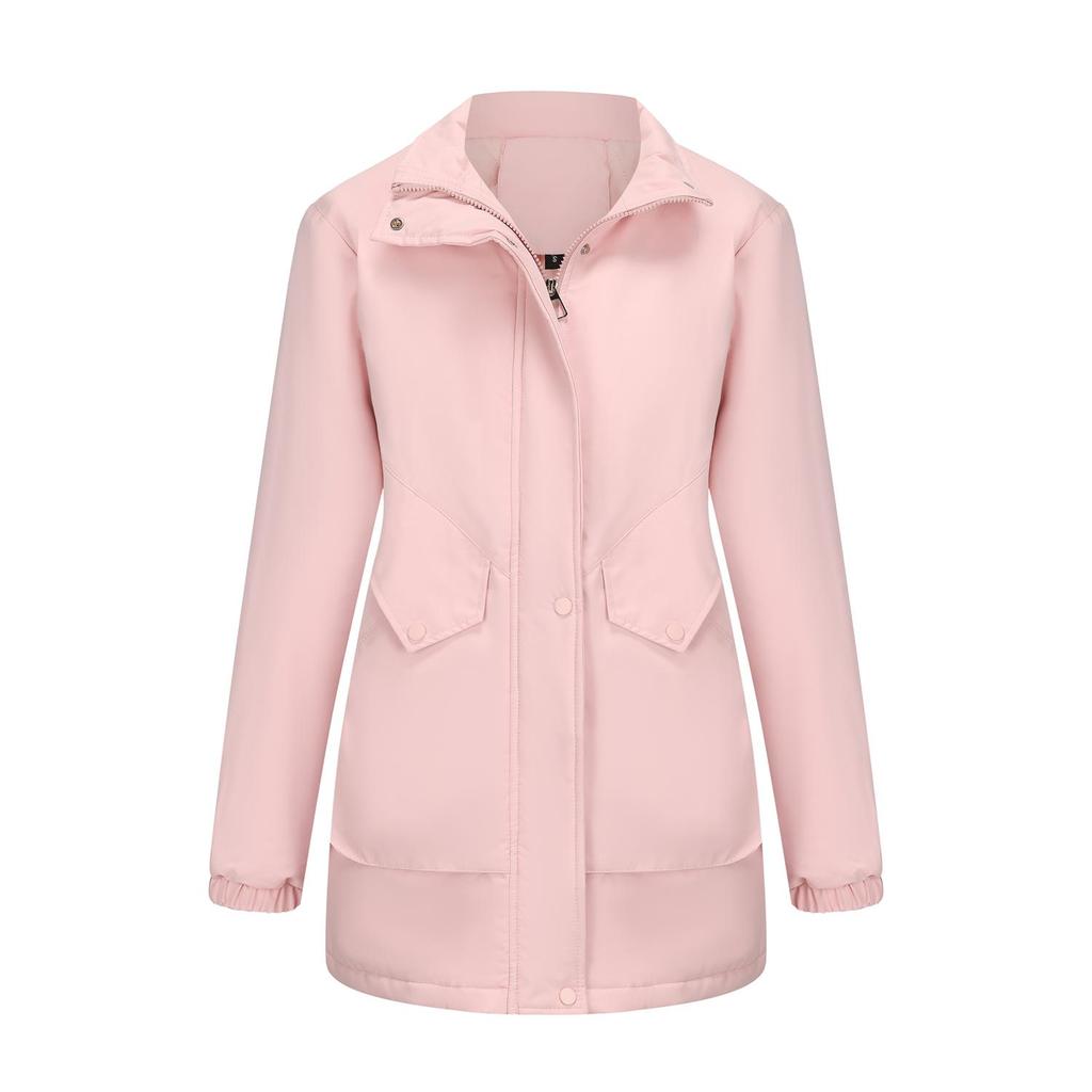 Women’s Parka Coats Faux Fur Hooded Fleece Lining Zipper Warm Cotton Jackets Mid-length Puff Outerwear Winter Clothes