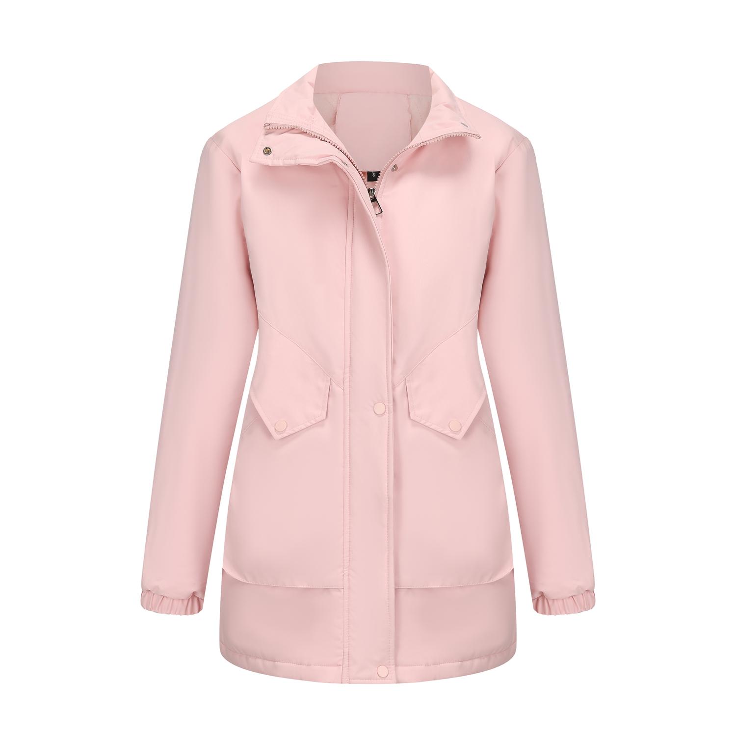 

Женские парки с капюшоном из искусственного меха, на флисовой подкладке, на молнии, теплые хлопковые куртки средней длины, пуховики, верхняя одежда, зимняя одежда 2XL розовый