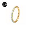 Titanium Rhinestone Nose Ring/Earring (6-12mm)