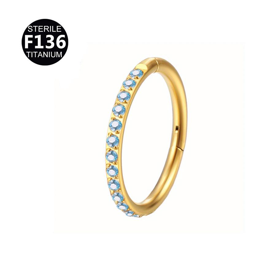 Titanium Rhinestone Nose Ring/Earring (6-12mm)
