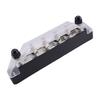 Bus Bar Marine 12V-48V Power Distribution Block with Cover with 6 x 1/4” (M6) Post Battery 12V Bus Bar for Car Boat Marine
