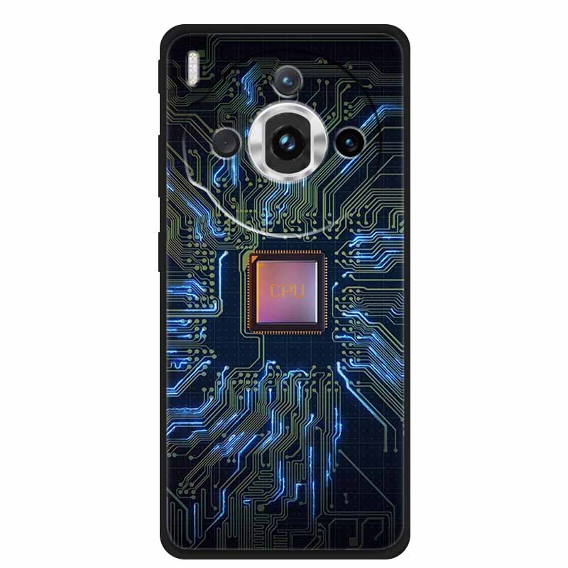 For ZTE nubia Z60S Pro 6.78" Case TPU Soft Black Silicone Painted Cute Cat Starry Cover for Nubia Z60S Pro Luxury Animals Funda