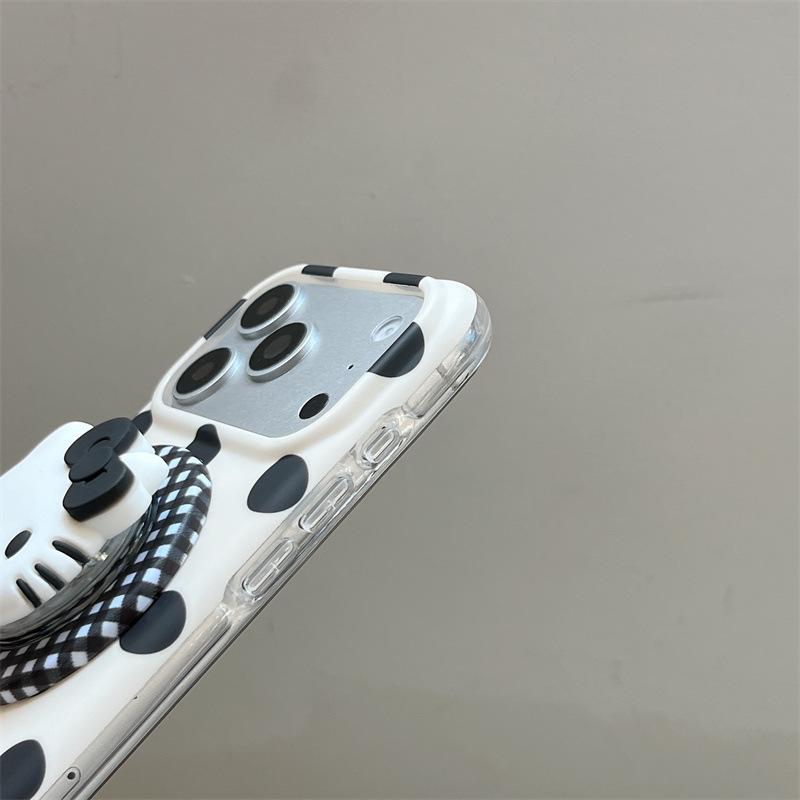 Polka Dot Cartoon Animal Magnetic iPhone Stand Case for Apple 17/16 Pro Max/15/14 - Girly Design
