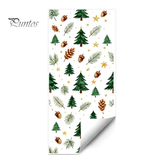 PVC Window Cling Christmas Static Cling, Xmas Tree Snowman Santa Hat Bell Waterproof Glass Sticker, Removable Reusable Decoration Decal for