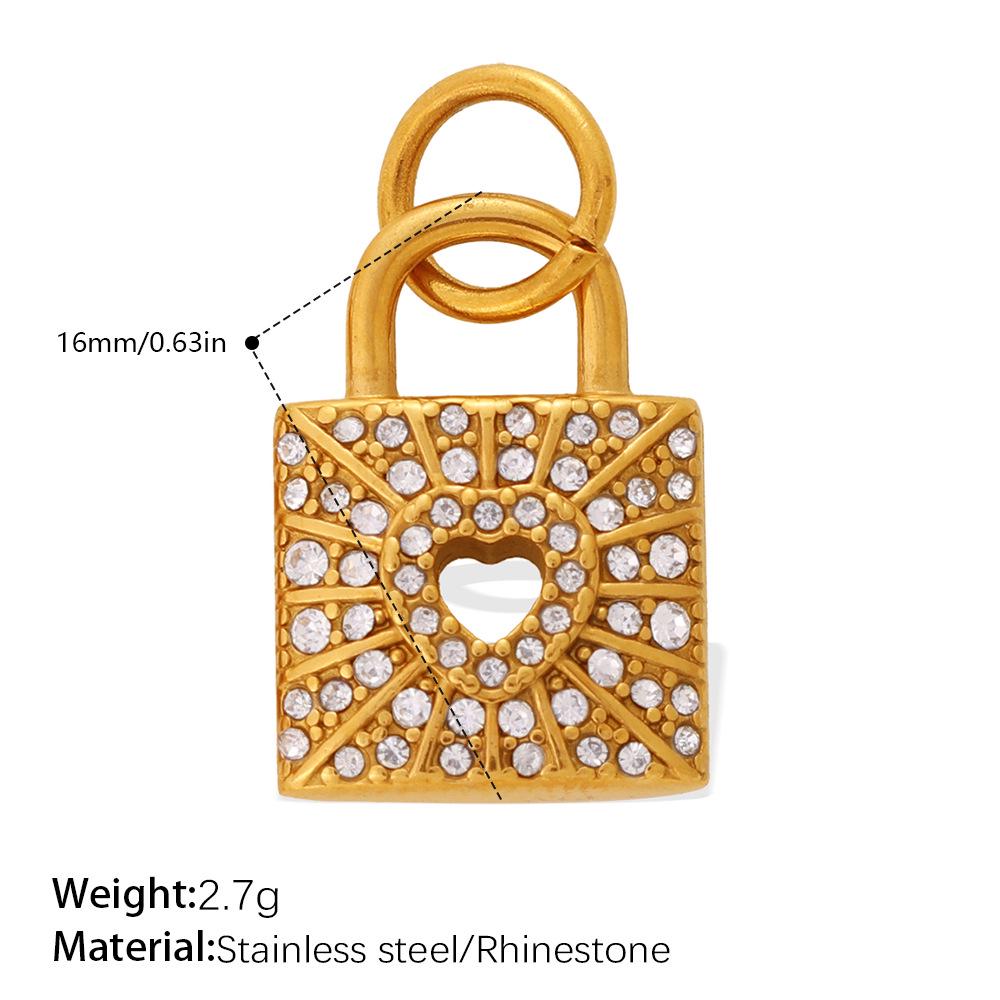Luxurious Rhinestone Lock Pendant for Women – Unique and Versatile Jewelry Accessory