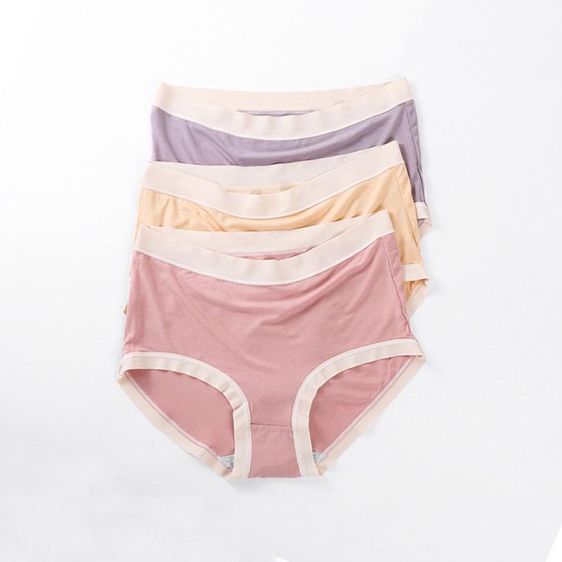 L-XXL 5Pcs Underwear for Women High Waist Cotton Panties Modal Breathable Seamless High Elastic Briefs