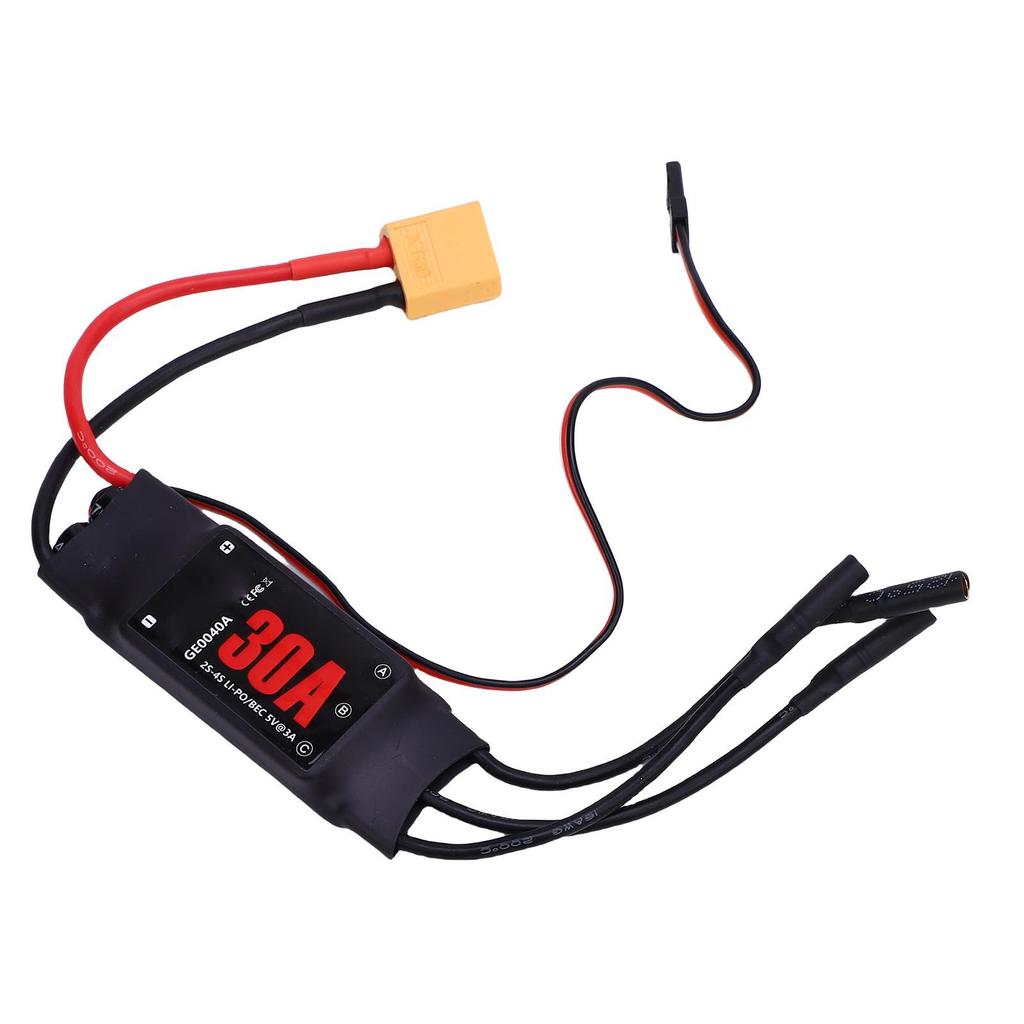 30A Brushless ESC with 3A BEC 2 3S Electronic Speed Controller for RC Fixed Wing Plane Multirotor Unmanned Helicopter