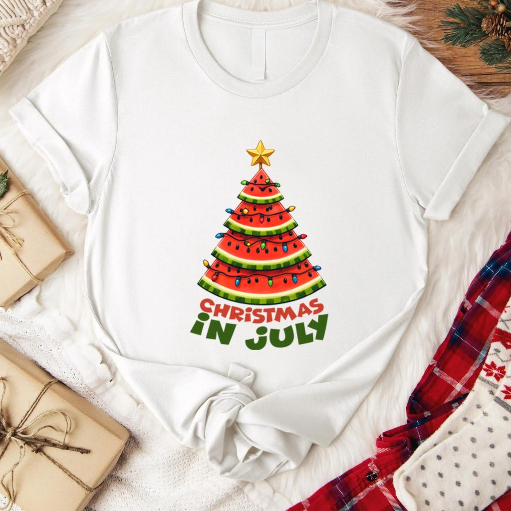 Christmas In July T Shirt Tree Summer Santa Beach Xmas Early