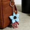 1/4Pcs Keychain Cartoon Floral Design Key Chain Handmade PVC Metal Keychain Hanging Pendant Backpack Bag Accessory